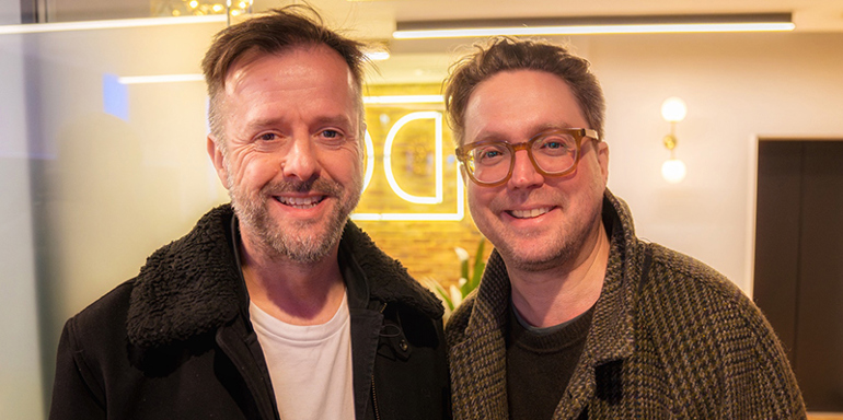 Professor Keith Ayling With The Ivors Academy Chair Tom Gray At Dolby, Soho Square