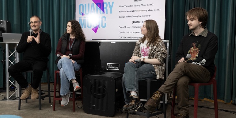 Music Consultant Steve Farris And Current Interns Rebecca Marshall Potter, Oliver Trowsdale And George Barker