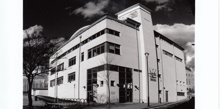 Leeds conservatoire quarry hill building black and white