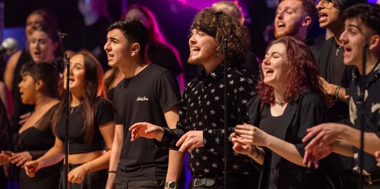 Contemporary Pop Choir Members Performing At Leeds Conservatoire. Photo Credit Ian Hodgson