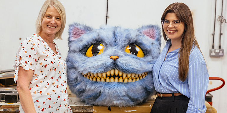 Sarah Towns (LeedsBID), The Cheshire Cat and Emily Loftus (Cuddle Creative)